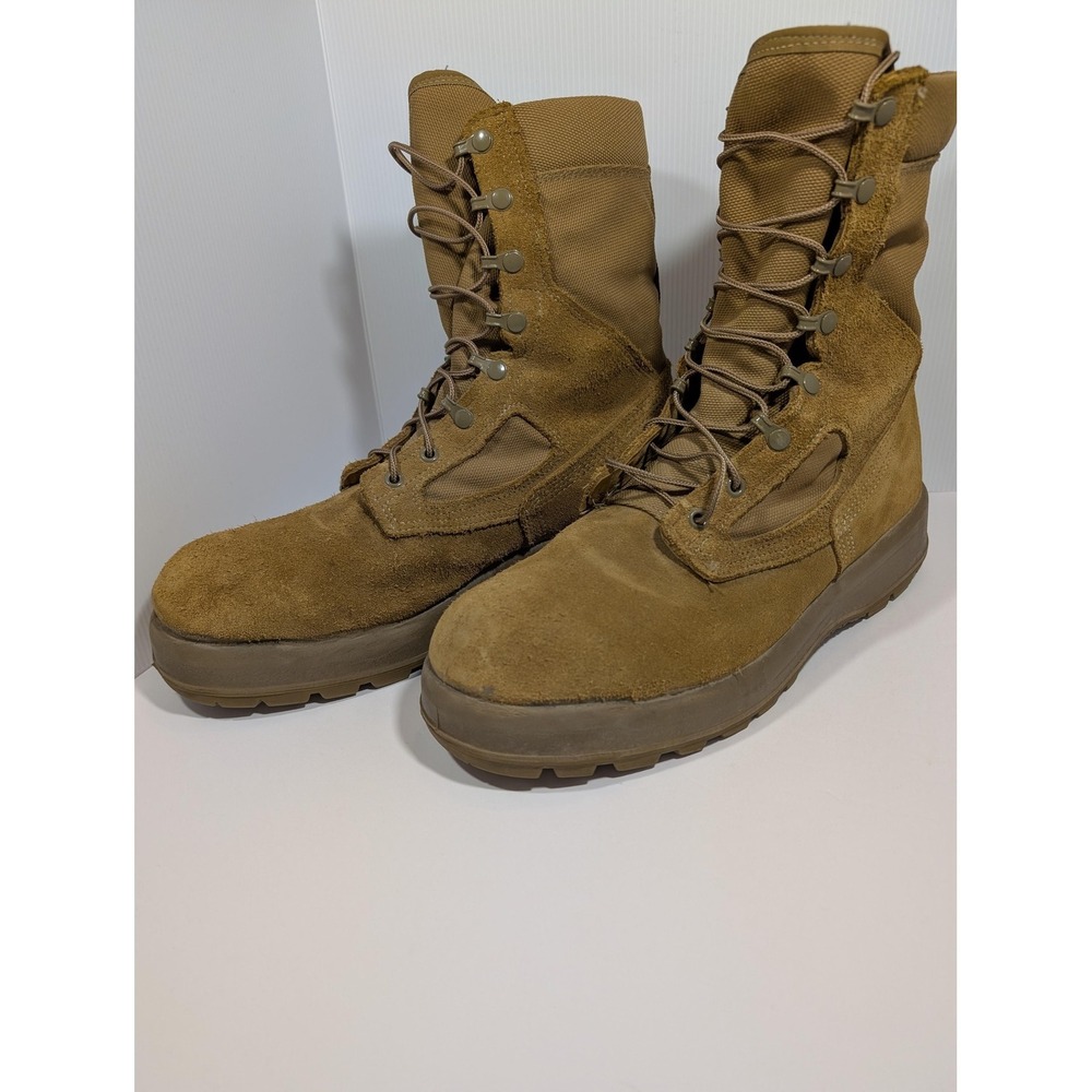 Belleville Military Combat Boots Mens Size 12 R Suede Coyote Tan Vibram Made USA